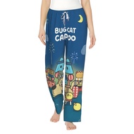 BUGCAT CAPOO Plush Pajama Pants Women Fluffy Fleece Lounge Pants Fuzzy Warm Bottoms Graphic Flannel 
