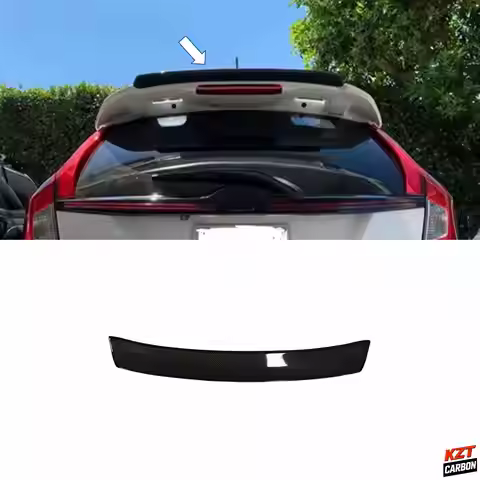 For Honda Fit GK5 14-20 Carbon Rear Roof Addon Spoiler Lip Wing (For RS spoiler)