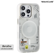 เคสโทรศัพท์แบบด้านดำ WAKCAS สำหรับ Apple iPhone 16 15 pro Max 14 Xiaomi 15 Huawei Mate 60 70 ป้องกัน