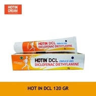 HOTIN DCL EMULGEL 120 GRAM TUBE / Hot in Cream DCL Emulsi Gel Pereda Nyeri Sendi Keseleo Terkilir / 