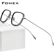 FONEX Acetate Titanium กรอบแว่นตาผู้ชาย2022ใหม่ Retro Square แว่นตาผู้หญิงแว่นตา F85736