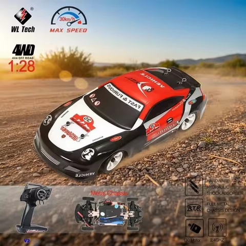 WLtoys K969 1:28 4WD 2.4G Mini RC Racing Car High Speed Off-Road Remote Control Drift Toys Alloy Veh