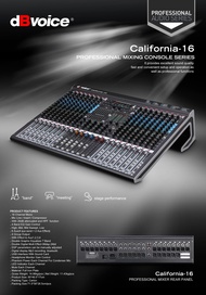 CALIFORNIA-16 MIXER 16 CHANNEL DBVOICE ORIGINAL / MIXER 16 CHANNEL / CALIFORNIA16 DBVOICE / CALIFORN