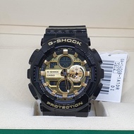 Casio G-Shock GA-140GB-1A1 Glossy Black Finish Gold Highlights Men's Watch