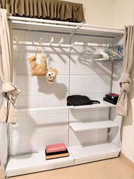 白色多功能衣櫃組合