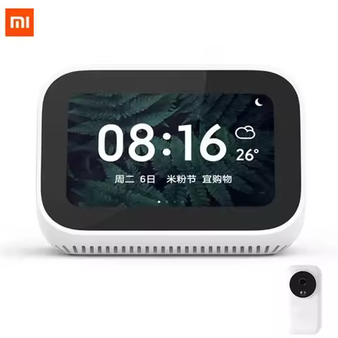 Xiaomi AI Touch Screen Bluetooth 5.0 Speaker Digital Display Alarm Clock WiFi Smart Connection Speak