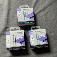 日本城Digimomo基本款有線入耳式耳機 3對（藍色灰色）