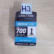 Delitire Tube Inner Tube 700x32-40C AV 35 mm 700 x 32-40C AV Roadbike Fixie Bicycle Inner Tube