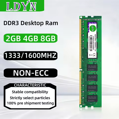 Memoria Ram DDR3 2GB 4GB 8GB 1333Mhz 1600Mhz PC3-10600 12800U DIMM 240PIN 1.5V NON-ECC Desktop compu