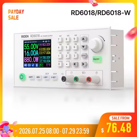 RD RD6018 RD6018W 60V 18A USB WiFi DC Adjustable Step Down Voltage Bench Power Supply Buck Converter