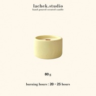 LACHEK | Scented Candle Yellow Concrete Jar Handpoured Colorful Lilin Wangi Aroma Candle Gift Set 80g【 READY STOCK 】香薰蜡烛