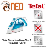 Tefal FV5718 Steam Iron Easy Gliss 2 Turquoise - 2 YEARS WARRANTY