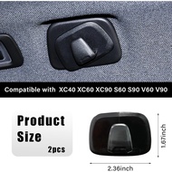Augeny 1 Pair Car Interior Roof Hooks, Plastic Auto Clothes Hanger Hooks Compatible with XC40 XC60 X
