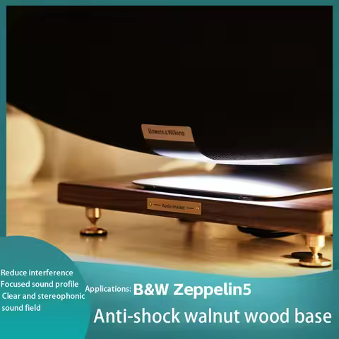 HiFi Audio Black Walnut Anti-Vibration Base with Metal Spikes Racks Isolator Feet Spikes Speaker Sta