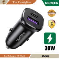 UGREEN Car Charger 30W Dual Port Fast Charging 25845 Car Charger