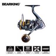 BEARKING Saltwater Fishing Reel speed Ratio 5.1:1 with 15kg Max Drag 2000- 5000 size Mesin Pancing Spinning reel Fishing long Casting reel