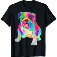 Dog Lover Gifts Colorful Cool English Bulldog T-Shirt