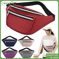 MELENE Fanny Pack, Large Capacity Waterproof Sport Waist Bags,   Cloth Bum Zip Belt Bum Bags Chest Fanny Bag Travel