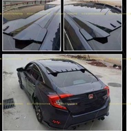 Car Rear Top Roof Glass spoiler Window boot Trunk Lip wing Vios city Honda civic Fc Type R Typer Tail Black colour Vent