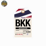 BKk Airport Thai airlines bangkok label luggage sticker TAG traveling logo sticker