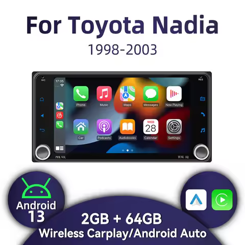2 Din Android Radio for Toyota Nadia 1998-2003 7" Screen Wireless Carplay Car Multimedia GPS BT WIFI