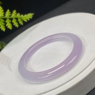 高品質 巴西淺紫瑪瑙手鐲 54MM 冰潤起剛幹凈龍鱗紋 保護凈化療愈