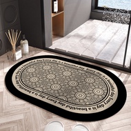 Dajiang floor mat European household oval bathroom absorbent foot mat anti slip mat