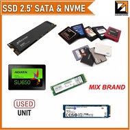 SSD STORAGE ( 256GB / 512GB / 1TB / 2TB / 4TB ) MIX BRAND SSD 2.5" SATA / M.2 NVME for PC, LAPTOP, D