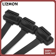 LIZMON OBD2 Extension Cable, ABS 16Pin OBD2 Splitter Cable, 1 To 3 Port Individual Power Switch 48cm