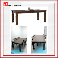 TEGUS 2M Wood Dining Table 6 Seater Dining Table 8 Seater Dining Table Dining Table Set 6 Dining Table Set 8 Dining Set 6 Dining Set 8 Dining Chair Set Arm Chair Eames Chair Meja Makan 6 Kerusi Meja Makan 8 Kerusi Makan Kerusi Meja Makan 餐桌 椅子