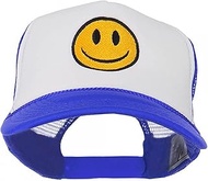 e4Hats.com Smile Face Embroidered Foam Mesh Back Cap