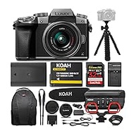 Panasonic LUMIX G7 Interchangeable Lens (DSLM) Camera with 14-42mm Lens (Silver) and Koah Mic Bundle (6 Items)