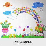 Flower Decoration Blackboard Newspaper Border Wall Border Glass Door Border EVA Foam Classroom Wall 