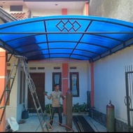Kanopi minimalis atap polycarbonate model lengkung JP196