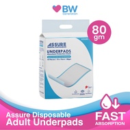 ASSURE - Absorbent Underpads 80gsm Disposable Bed Liners (75x75cm) - by BW Generation EXP 24102028