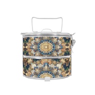 BDARI Stainless Steel Tiffin Carrier 2-Tier Food Container (10cm) [Free Add Name] Mangkuk Tingkat