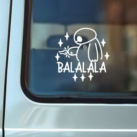 Car Sticker Baymax Ba La La La Laptop Waterproof Removable Decals Vinyl Sticker for Car Window Bumpe