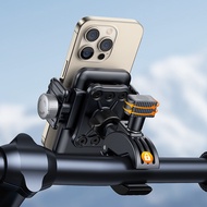 Motorcycle Phone Holder with Vibration Dampener Anti-Shake [Not Block Camera＆1s Lock] 360° Rotatable