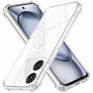 For Itel A80 Case With Wireless Charging Magnetic Ring Sticker Shockproof Clear Soft Silicone Phone 