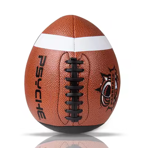 Standard Game PU Leather American Football Training Rugby Ball Indoor Outdoor Competition Ball