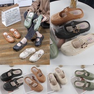 Yulihan668 รองเท้าผู้หญิง งานคัชชู ยาง PVC รองเท้าแฟชั่น รองเท้าแตะแบบสวม สีพื้น นุ่มนิ่ม ใส่สบาย F-2305