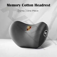【 Ergonomics 】Porsche Memory Cotton Car Seat Headrest Soft and Comfortable Car Decoration Accessorie