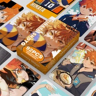 92Pcs/Pack Haikyuu Anime Merch Fans Collection Character Laser Card With stickers Hinata Shoyo HD Po