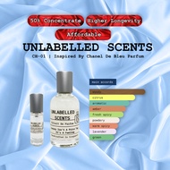 Resembling Bleu De Chanel Parfum , Unlabelled Scents CH-01 Extrait De Parfum , perfumes