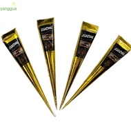 YANGGUA Henna Tattoo Cream, Black Brown Semi-permanent Henna Paste Cone, Henna Tattoo Cream Easy-To-