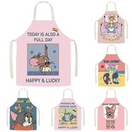 Cartoon Soup Female Cat Sleeveless Apron Adult Kitchen Waist Children Eating Studio Baking Room Pott