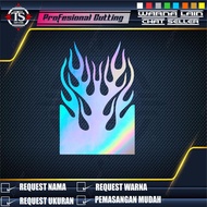 Tribal fire sticker, fender cutting sticker, motorbike fender