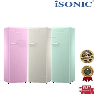 ISONIC ISR-BC250LH Single Door Vintage Refrigerator|Peti Sejuk|Peti Ais (Creamy White|Pink|Light Green)