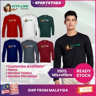 [Ready Stock] CITYLINK EXPRESS TShirt Round Neck Long Sleeve Mircofiber jersey Baju CITYLINK jersi d