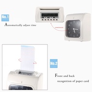 NEW　Smart Electronic Time Recorder Paper Card Attendance Machine Clock Employee Check-in Reader